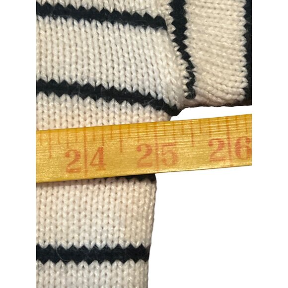 Tahari Womens Cream & Black Striped Knit Sweater Size XL - Picture 5 of 8